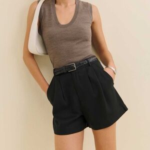 Reformation Mason Pleated Short, Size 2